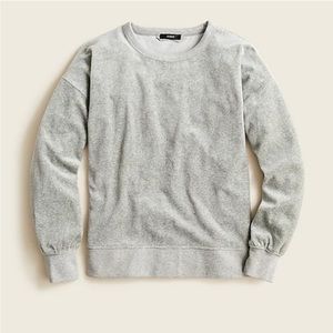 J. Crew Gray Velour Sweatshirt